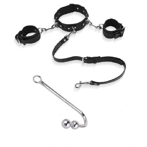 5334 Hook with Cuffs and Anal Collar Beaded Elegant 0213